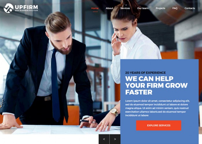 UpFirm – Premium Responsive Multipurpose Muse Template