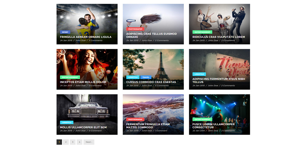 Blog page