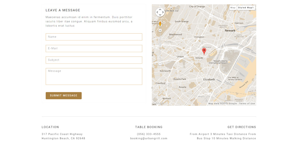 Contact page