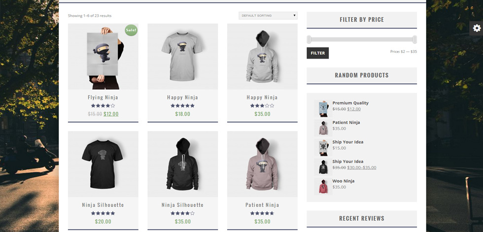 Shop page
