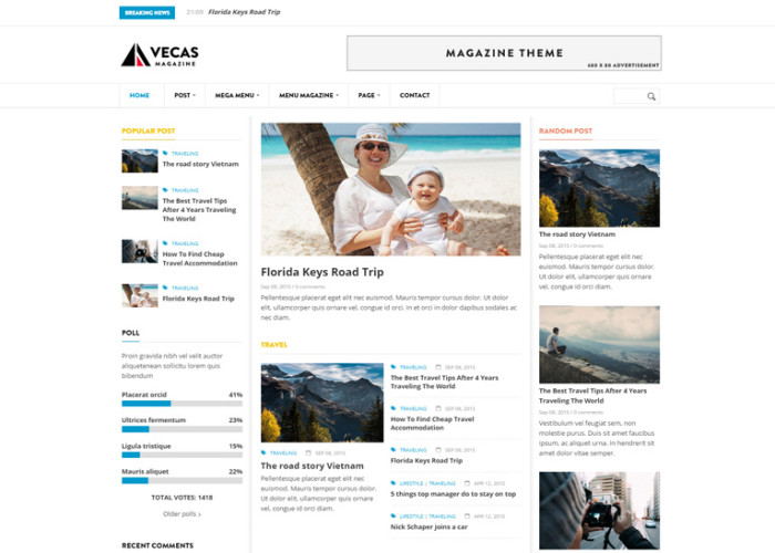 Vecas – Premium Responsive Magazine News Drupal Theme