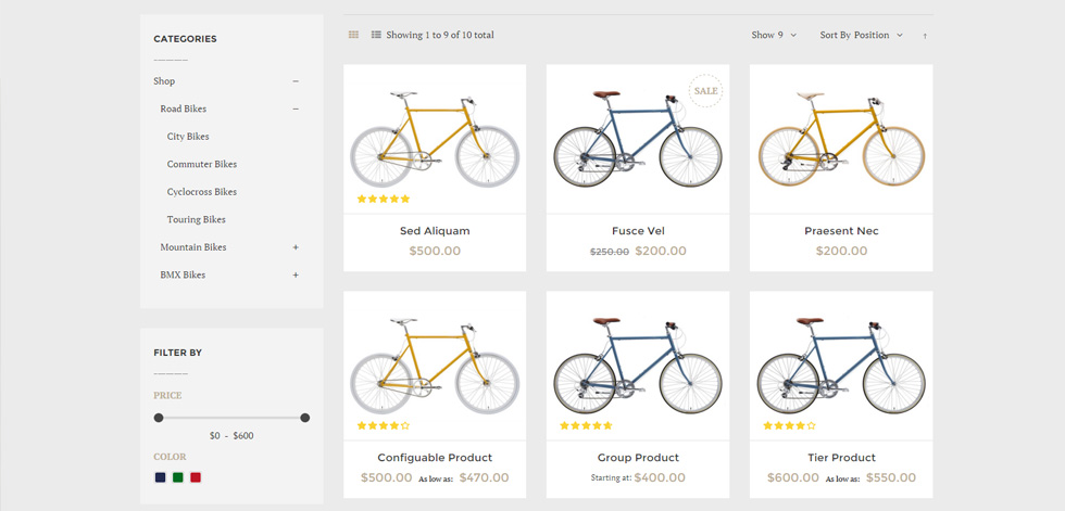 Category page