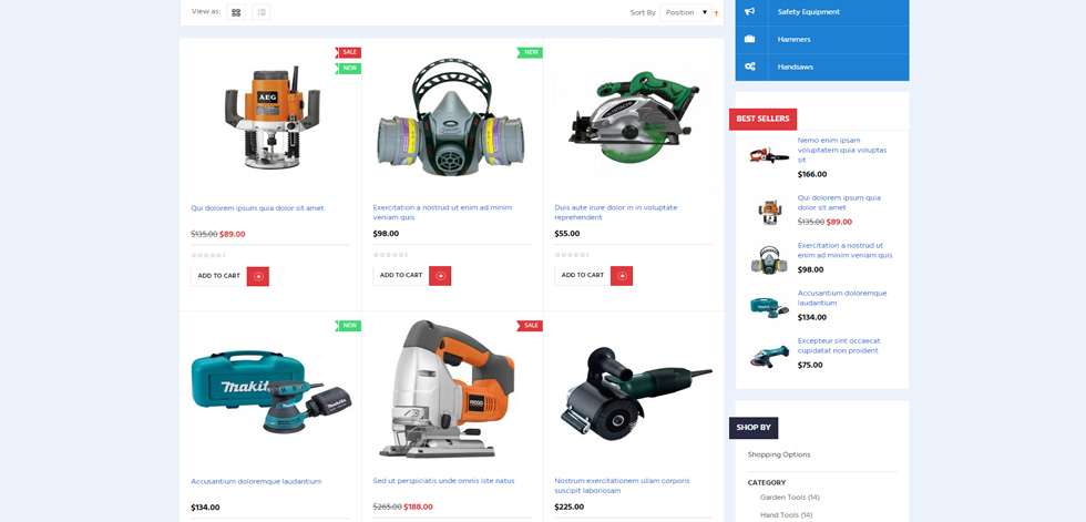 Category page
