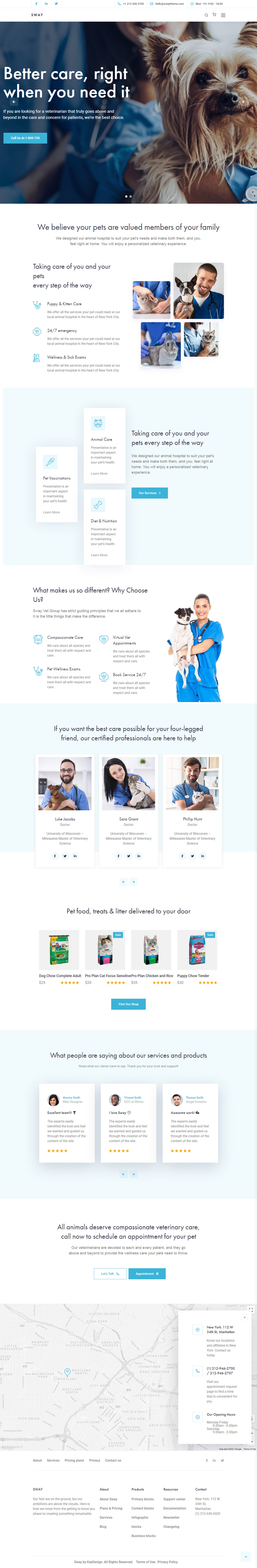 Sway WordPress Veterinary Templates