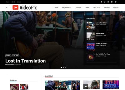 Latest Video Magazine WordPress Themes 2018