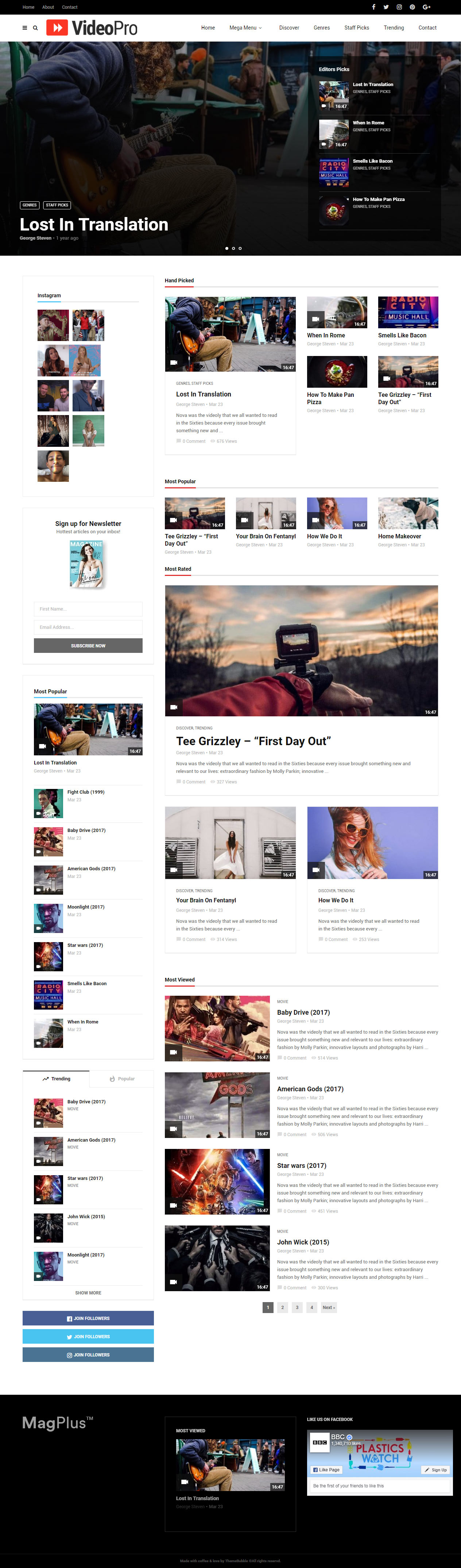 MagPlus Video Magazine WordPress Themes