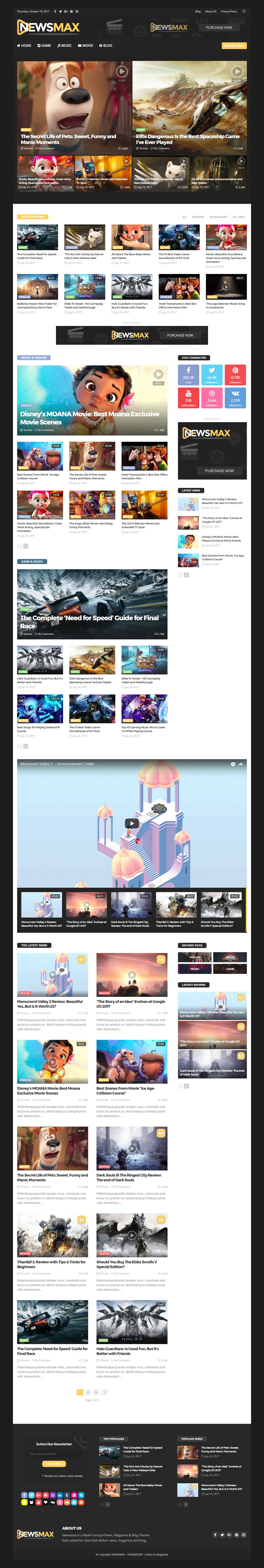Newsmax Video Magazine WordPress Themes