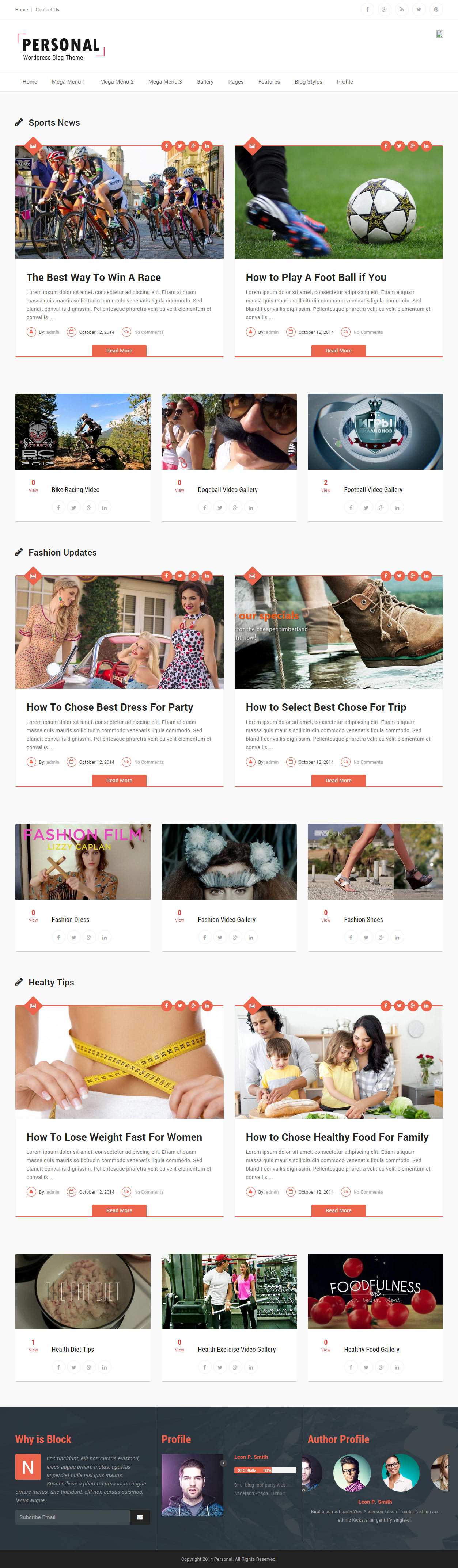 Personal Video Magazine WordPress Themes