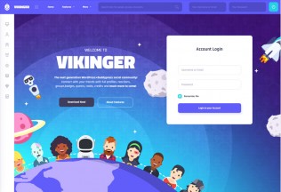 Vikinger – Premium Responsive GamiPress Social Community WordPress Theme