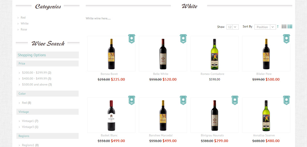 Category page