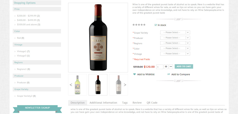 Product page