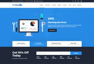 VirtuSky – Premium Responsive Web Hosting and WHMCS WordPress Theme