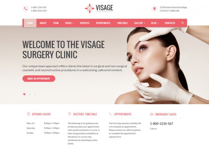 Visage – Premium Responsive Plastic Surgery Clinic HTML5 Template