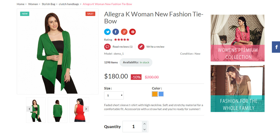 Product page
