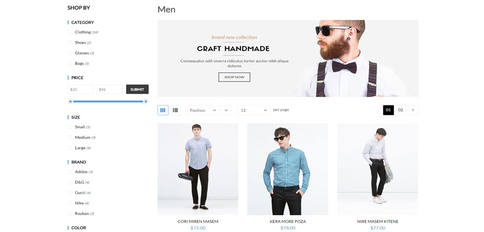 Category page