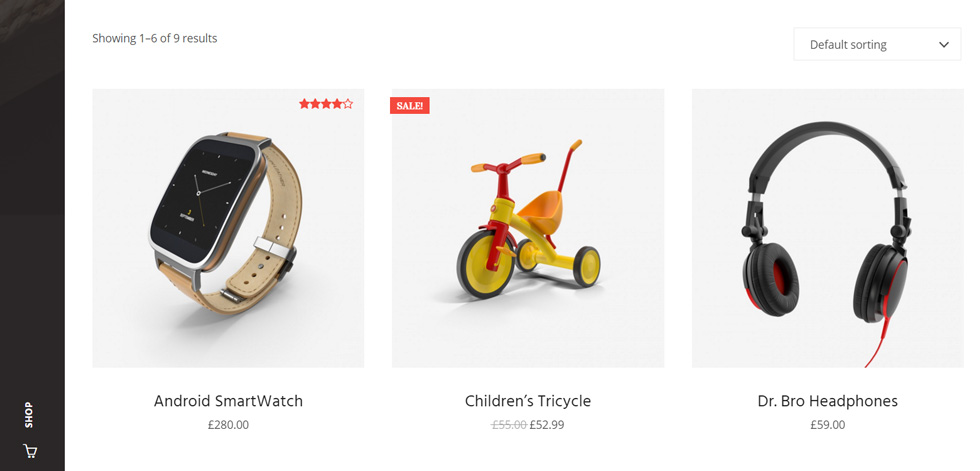 Shop page