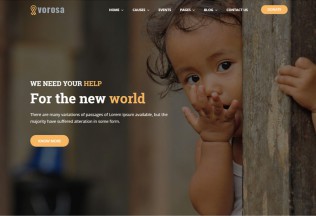 Vorosa – Premium Responsive Charity Fundraising WordPress Theme
