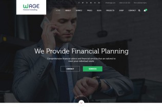 Wage – Premium Responsive Business and Finance WordPress Theme