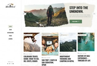 Wanderland – Premium Responsive Travel Blog WordPress Theme