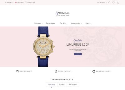 Best Responsive Opencart Watch Theme 2017