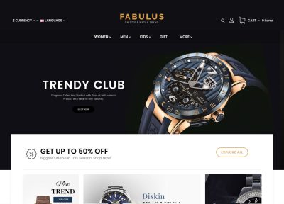 Latest Responsive Opencart Watch Theme 2020