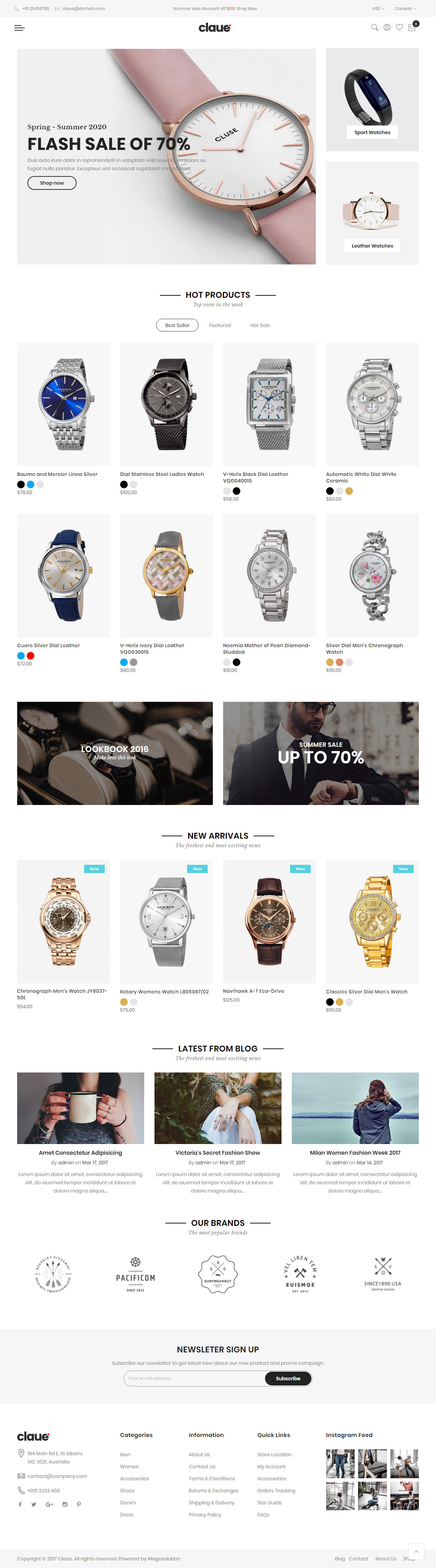 Claue Watch Shop Template
