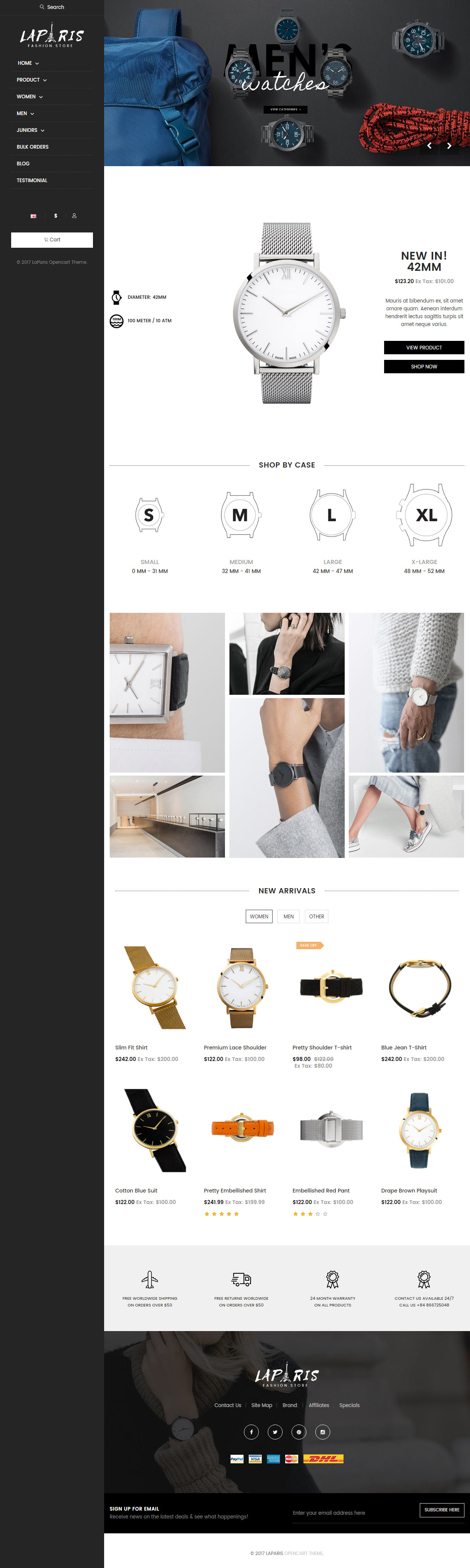 LaParis Opencart Watch Theme