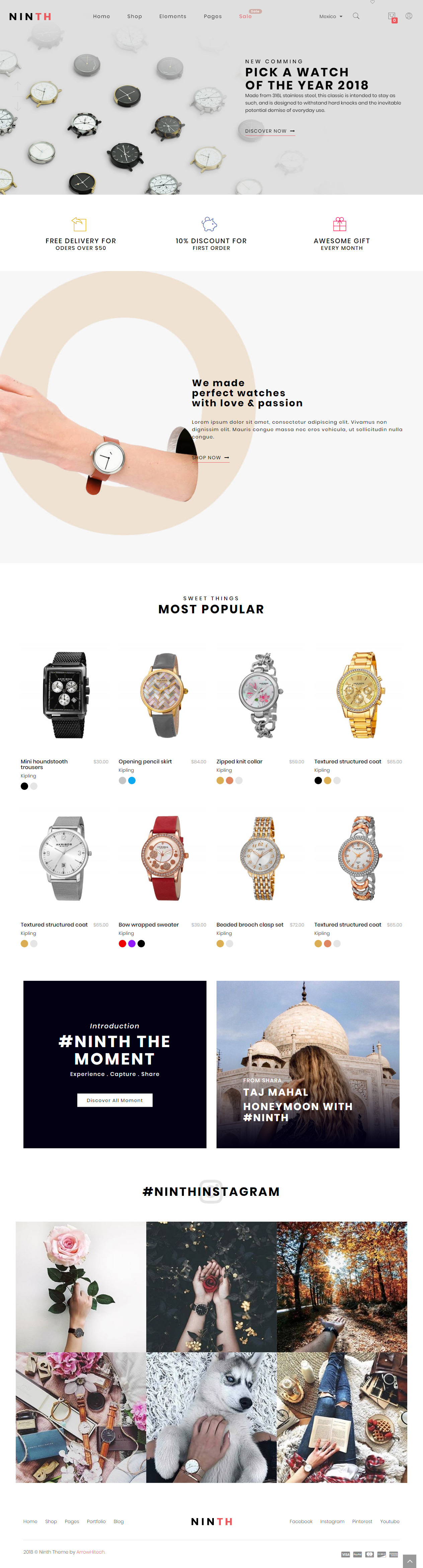 Ninth Magento Watch Shop Template
