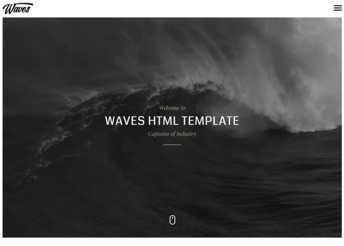 Waves – Premium Responsive Fullscreen Video HTML5 Template