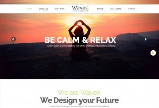 WaveX – Premium Responsive One Page Parallax HTML5 Template