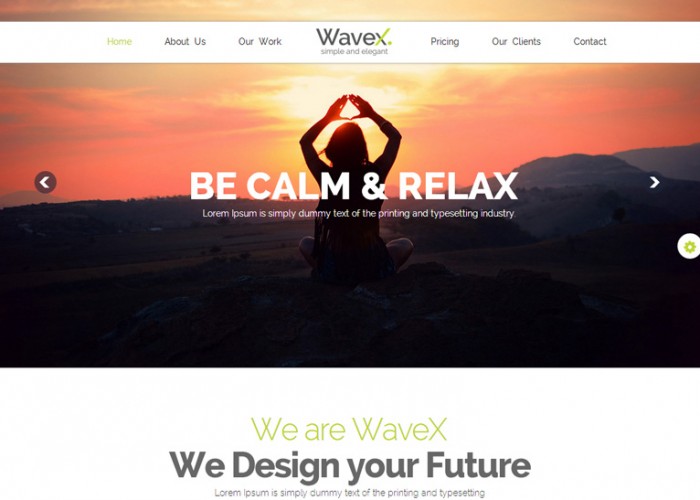 WaveX – Premium Responsive One Page Parallax HTML5 Template