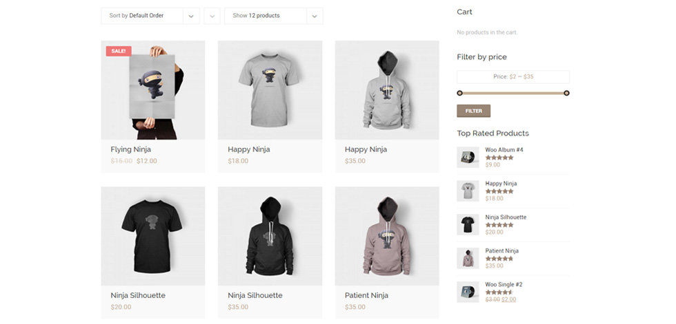 Shop page