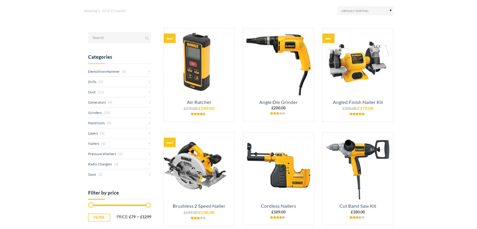 Shop page