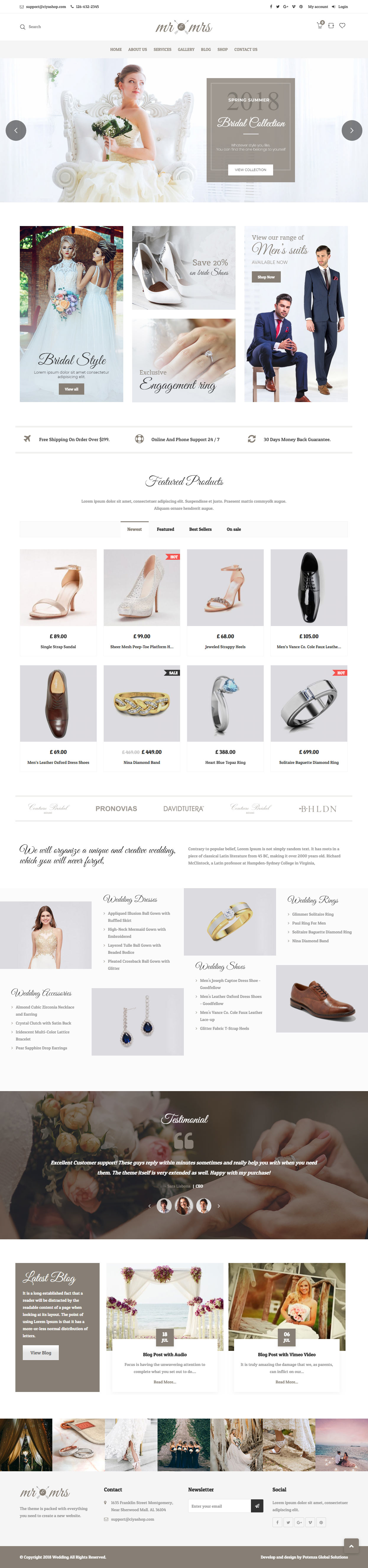 CiyaShop WordPress Wedding Theme