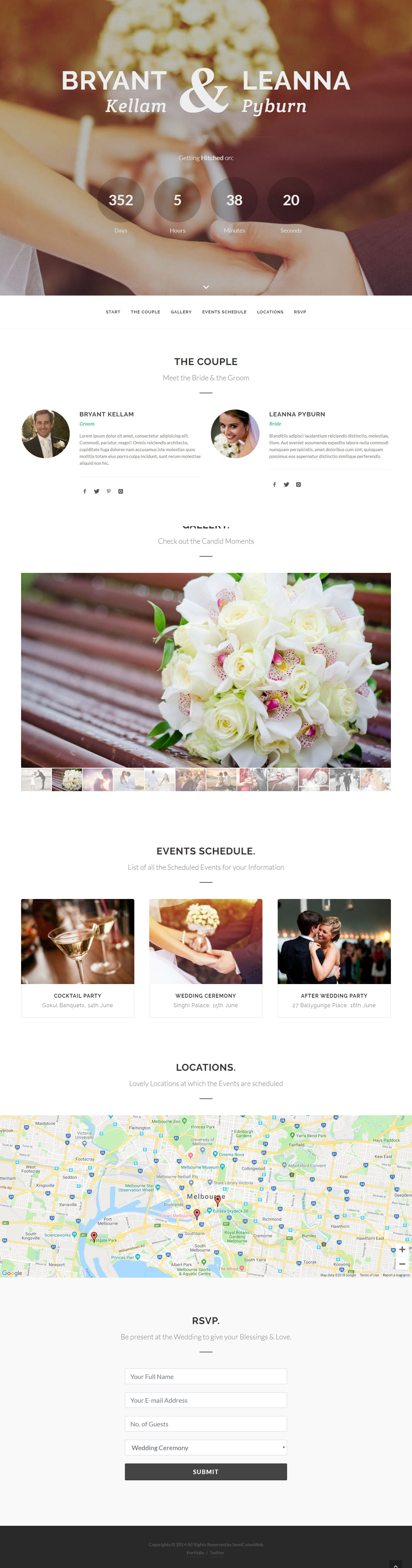 Canvas HTML5 Wedding Templates