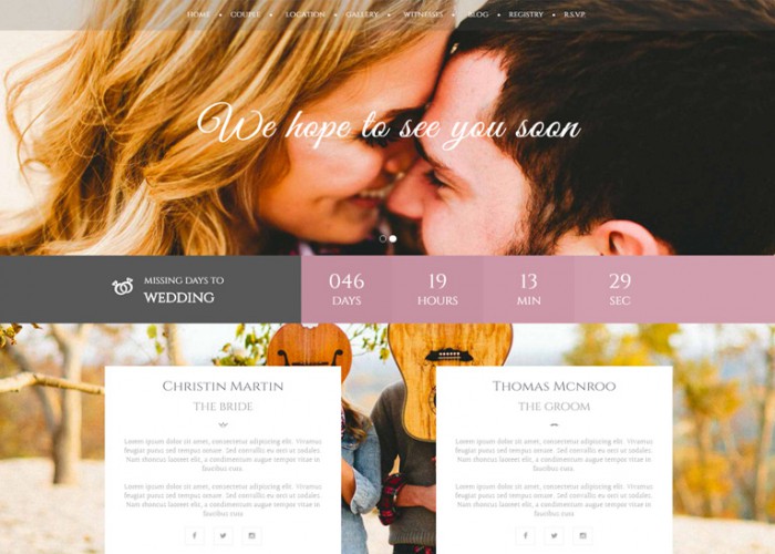Wedding Industry – Premium Responsive Wedding & Couple Site WordPress Theme