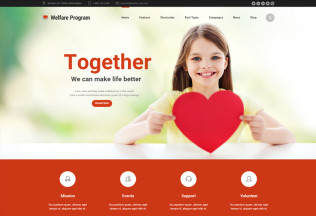 Welfare NGO – Premium Responsive Nonprofit Organization Charity WordPres Theme