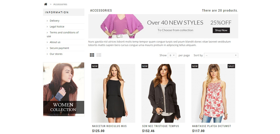 Category page