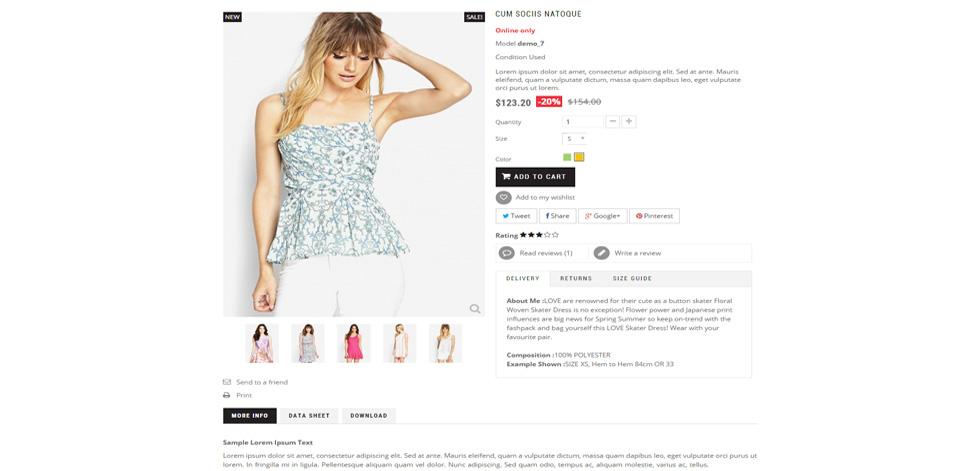 Product page