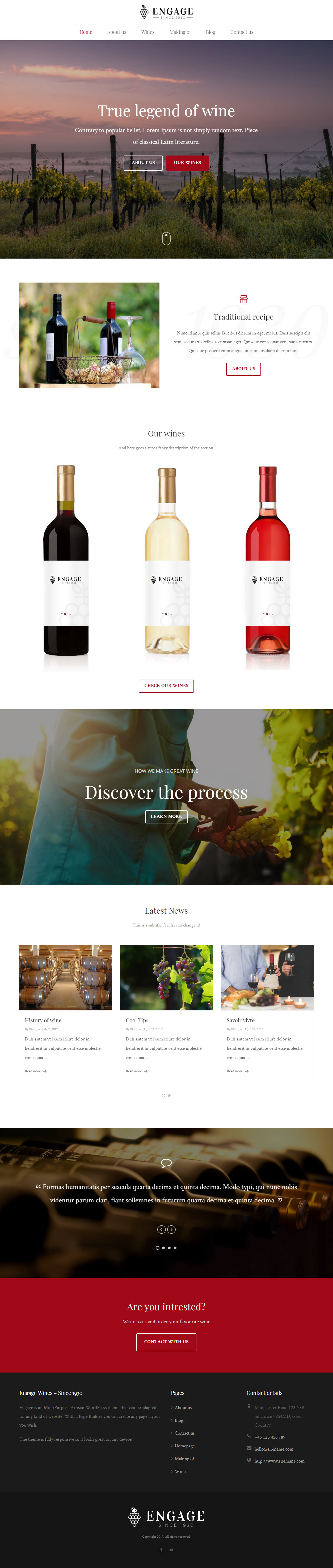 Engage WordPress Wine Theme