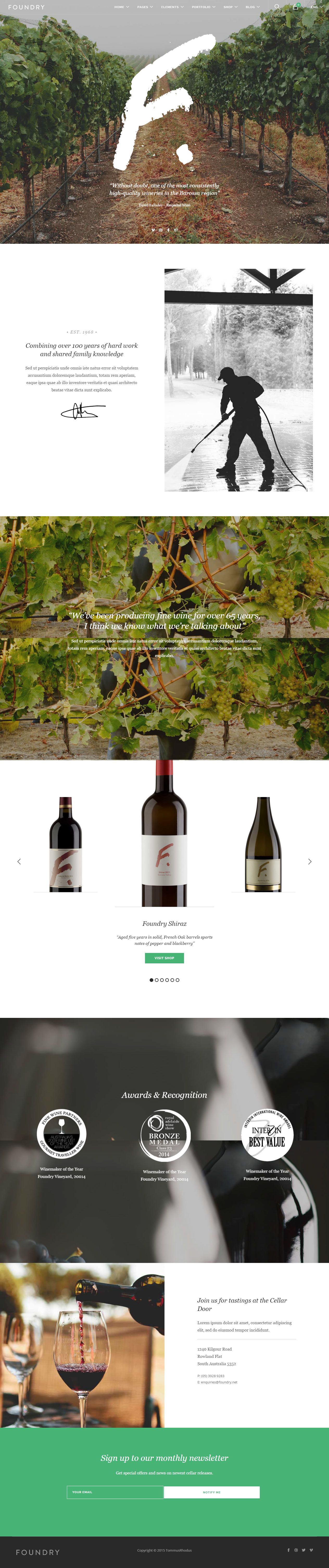 Foundry WordPress Wine Theme