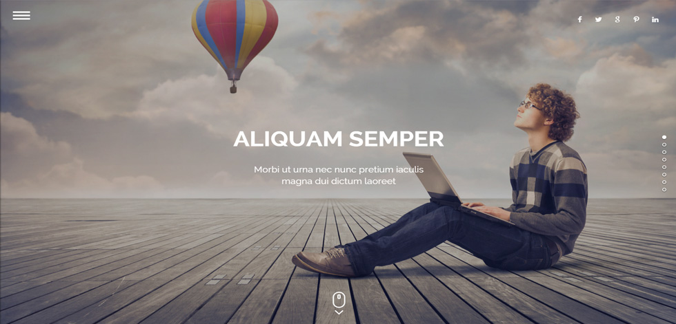 Welcome screen