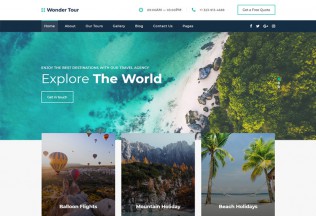 Wonder Tour – Premium Responsive Travel Agency HTML5 Template