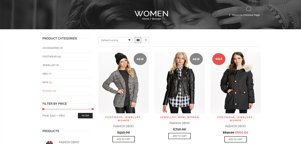 Category page