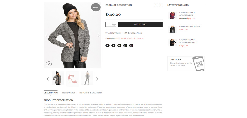 Product page