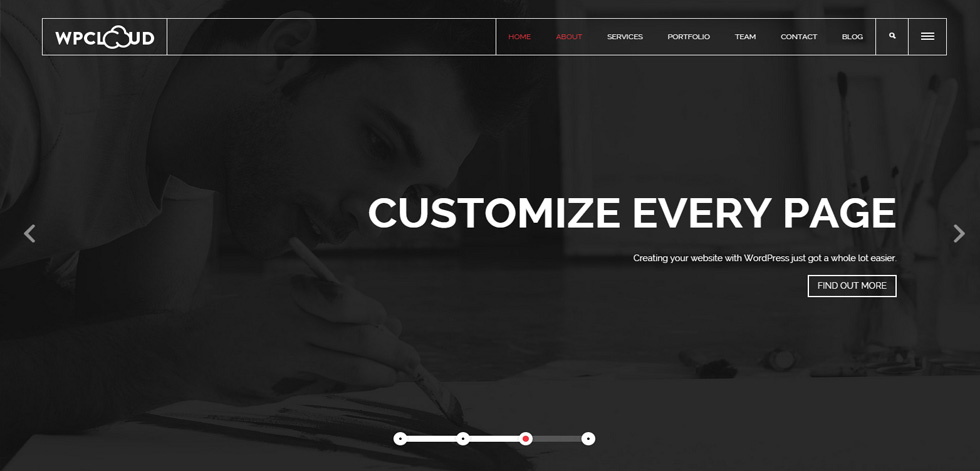 Welcome screen