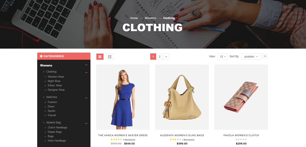 Category page