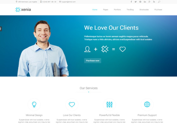Xenia – Premium Responsive Refined Corporate WordPress Theme