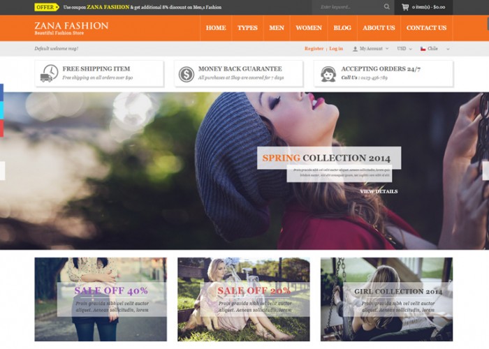 Zana Fashion – Premium Responsive Fashion Magento Theme