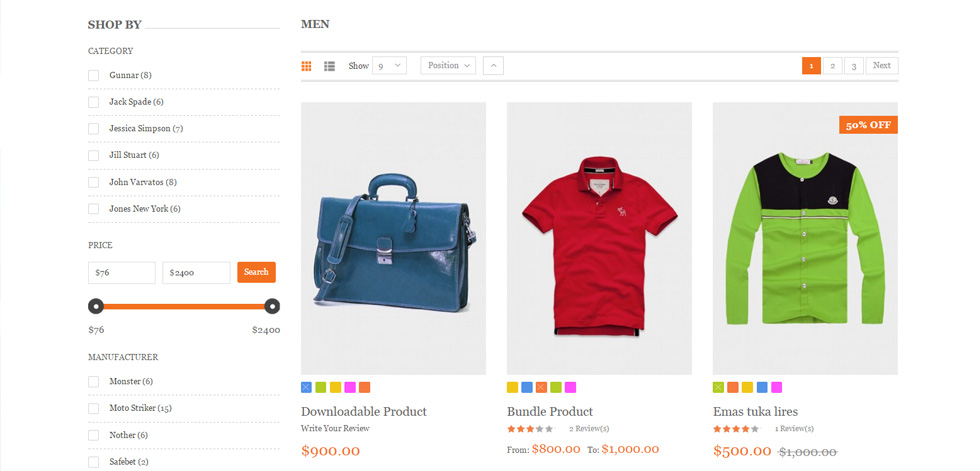 Category page